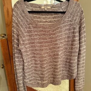 BB Dakota Women's Striped Gray Sweater